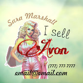 Autocollant Pour Fenêtre Représentante Avon Rétro   (Feuille 3)