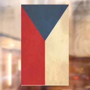 Autocollant Pour Fenêtre République tchèque - Drapeau Vintage
