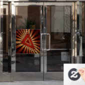 Autocollant Pour Fenêtre Réseau d'Imaginaires 3D Conception graphique fract (Porte de bureau)