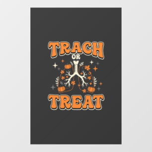 Autocollant Pour Fenêtre Respiratoire Trach ou Treat Halloween Design