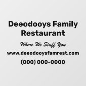 Autocollant Pour Fenêtre Restaurant (Feuille)