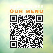 Autocollant Pour Fenêtre Restaurant Cafe Menu QR Code (Feuille 3)