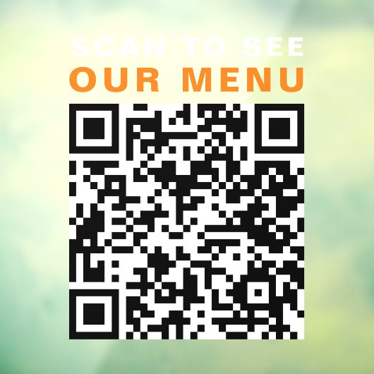 Autocollant Pour Fenêtre Restaurant Cafe Menu QR Code (Feuille 3)
