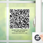 Autocollant Pour Fenêtre Restaurant Cafe QR Code (Maison)