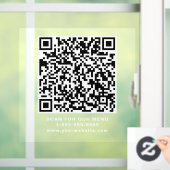 Autocollant Pour Fenêtre Restaurant Café QR Code Blanc (Maison)
