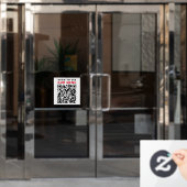 Autocollant Pour Fenêtre Restaurant Café QR Code Scan Menu Blanc (Porte de bureau)