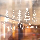 Autocollant Pour Fenêtre Restaurant et bureau Arbre de Noël (Feuille 2)