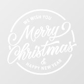 Autocollant Pour Fenêtre Restaurant et bureau Noël (Feuille)