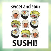 Autocollant Pour Fenêtre Restaurant japonais Sushi Sweet and Sour Sushi (Feuille 3)