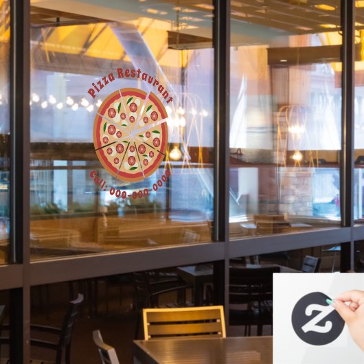 Autocollant Pour Fenêtre Restaurant Pizza (Fenêtre du restaurant)