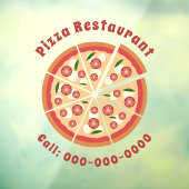 Autocollant Pour Fenêtre Restaurant Pizza (Feuille 3)