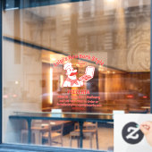 Autocollant Pour Fenêtre Restaurant Pizza Personnaliser devant (Fenêtre de café)