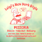 Autocollant Pour Fenêtre Restaurant Pizza Personnaliser devant (Feuille 3)