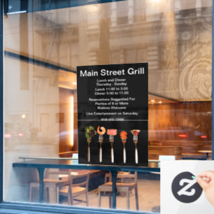 Autocollant Pour Fenêtre Restauration sur les fourchettes Restauration mode