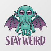 Autocollant Pour Fenêtre Reste un monstre Cthulhu mignon (Feuille)