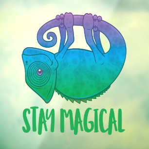 Autocollant Pour Fenêtre Restez magique Lévitation Chameleon
