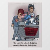 Autocollant Pour Fenêtre Retour À L'École (Feuille)