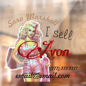 Autocollant Pour Fenêtre Retro Avon Représentant (Feuille 2)