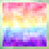 Autocollant Pour Fenêtre Retro Boho Funky Quirky Xenogender Plaid Pride (Feuille 3)