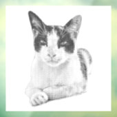 Autocollant Pour Fenêtre Retro Cat Halftone (Feuille 3)