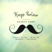 Autocollant Pour Fenêtre Retro Mustache - Barber Shop (Feuille 3)