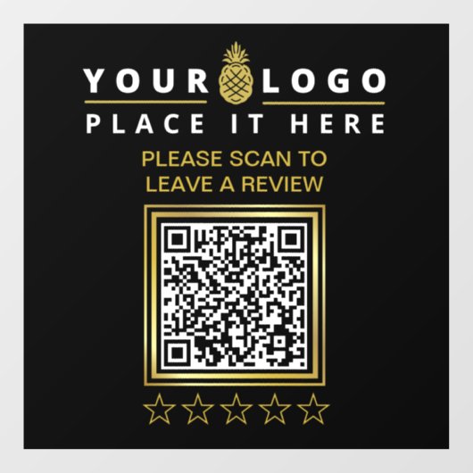 Autocollant Pour Fenêtre Revue du logo d'entreprise du code QR noir personn (Feuille)
