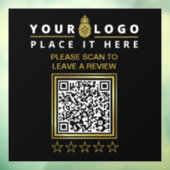 Autocollant Pour Fenêtre Revue du logo d'entreprise du code QR noir personn (Feuille 3)
