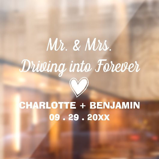 Autocollant Pour Fenêtre Ride en style avec auto-collant Mariage personnali (Feuille 2)