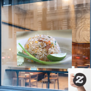 Autocollant Pour Fenêtre Riz frit Thai Cuisine thaïlandaise Riz