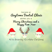 Autocollant Pour Fenêtre Robe de dents joyeuses pour Noël (Feuille 3)