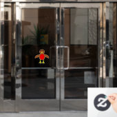 Autocollant Pour Fenêtre Robin de Noël (Porte de bureau)