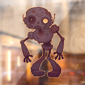Autocollant Pour Fenêtre Robot Zombie Rusty (Feuille 2)