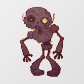 Autocollant Pour Fenêtre Robot Zombie Rusty (Feuille)