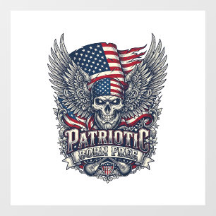 Autocollant Pour Fenêtre Rockeur de bandana patriotique Old Glory Musique R