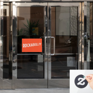 Autocollant Pour Fenêtre RokaBilly orangé