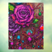 Autocollant Pour Fenêtre Rose (Feuille 3)