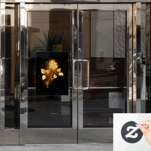 Autocollant Pour Fenêtre Rose d'or ( rose d'or ) (Porte de bureau)