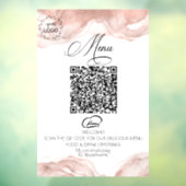 Autocollant Pour Fenêtre *~* Rose Gold Diner Logo alimentaire QR  (Feuille 3)