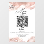 Autocollant Pour Fenêtre *~* Rose Gold Diner Logo alimentaire QR  (Feuille)