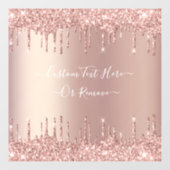 Autocollant Pour Fenêtre Rose Gold Parties scintillant Drivers Custom Text  (Feuille)