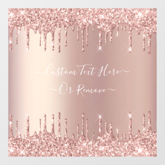 Autocollant Pour Fenêtre Rose Gold Parties scintillant Drivers Custom Text  (Feuille)