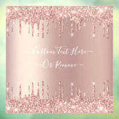 Autocollant Pour Fenêtre Rose Gold Parties scintillant Drivers Custom Text  (Feuille 3)