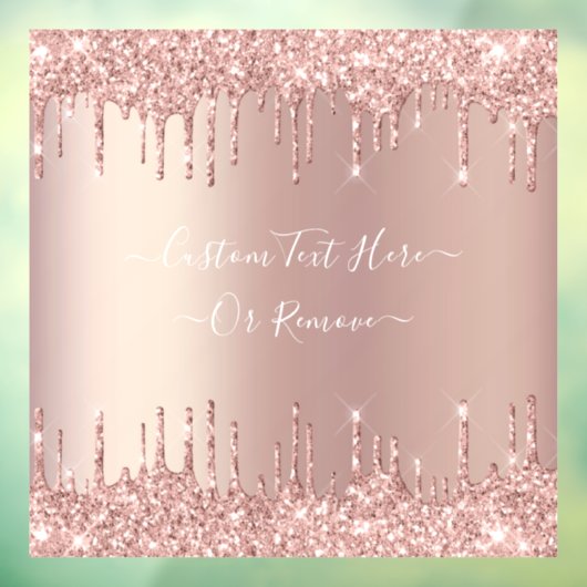 Autocollant Pour Fenêtre Rose Gold Parties scintillant Drivers Custom Text  (Feuille 3)