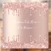Autocollant Pour Fenêtre Rose Gold Parties scintillant Drivers Custom Text  (Feuille 2)