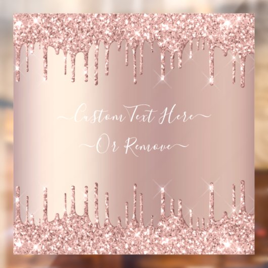 Autocollant Pour Fenêtre Rose Gold Parties scintillant Drivers Custom Text  (Feuille 2)