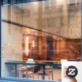 Autocollant Pour Fenêtre Rose Gold Parties scintillant Nom de texte personn (Fenêtre de café)