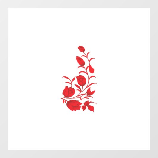 Autocollant Pour Fenêtre Rose Madder, design floral Thunderbird (Feuille)