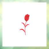 Autocollant Pour Fenêtre Rose Madder, Rouge lave, design floral (Feuille 3)