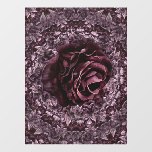Autocollant Pour Fenêtre Rose Mandala (Feuille)