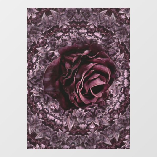 Autocollant Pour Fenêtre Rose Mandala (Feuille)